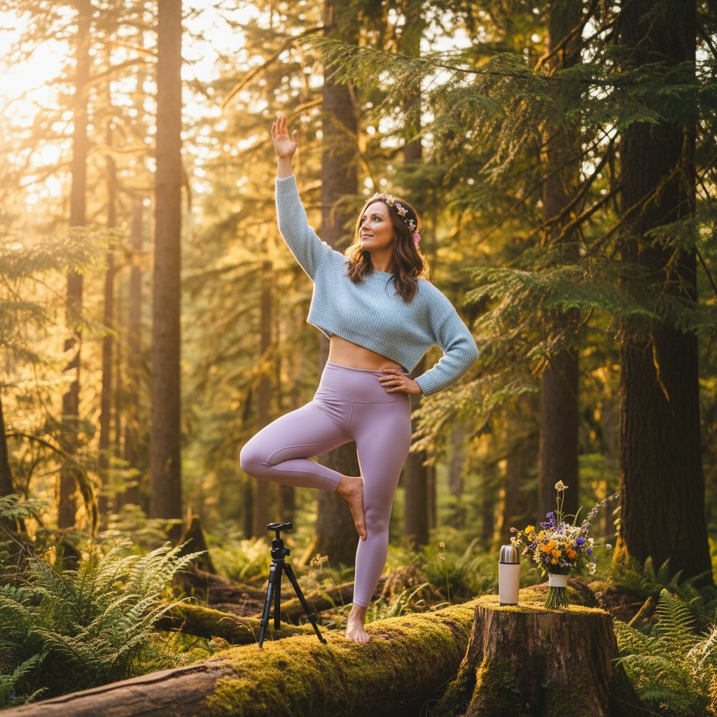 Golden Hour Tree Pose