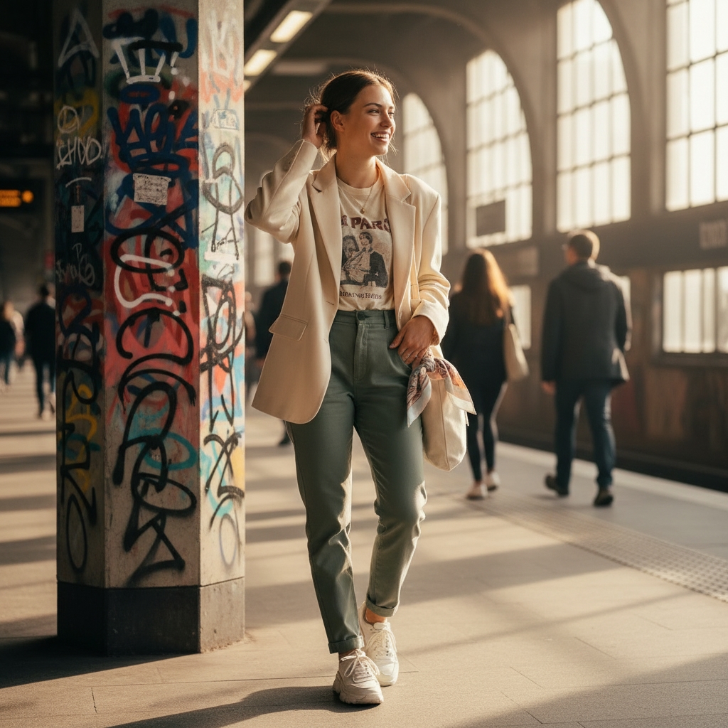 Sunlit Station Stroll